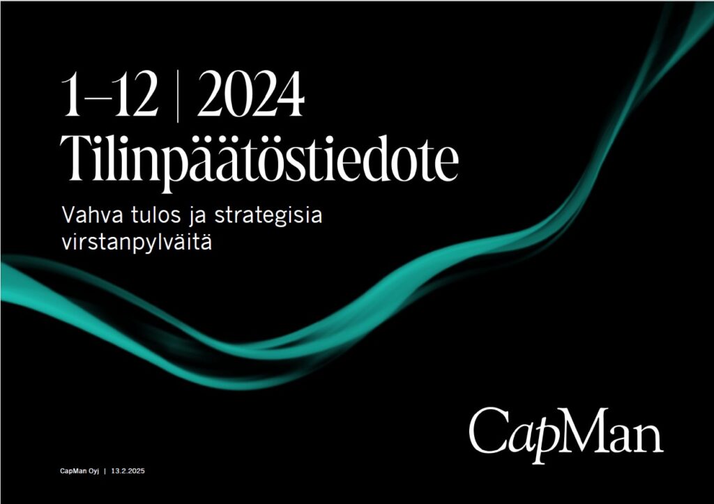 CapMan Oyj:n vuoden 2024 tilinpäätöstiedote