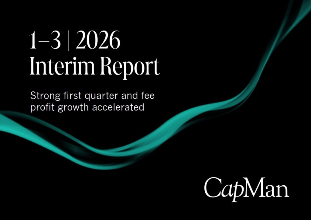 CapMan Plc 1–3 2026 Interim Report: Strong first quarter and fee profit growth accelerated